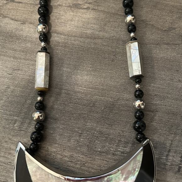 Karla Jordan Statement Piece Necklace #318. Abalone Shell - Picture 5 of 8